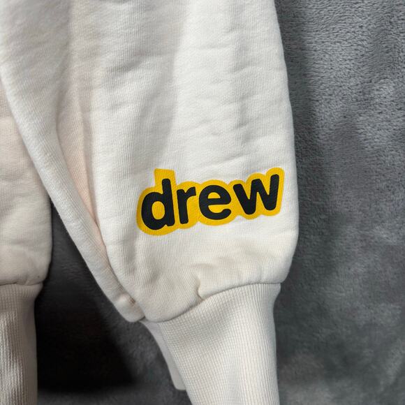 Drew House Cream Smiley Face Mascot Hoodie Size M - Picture 5 of 8